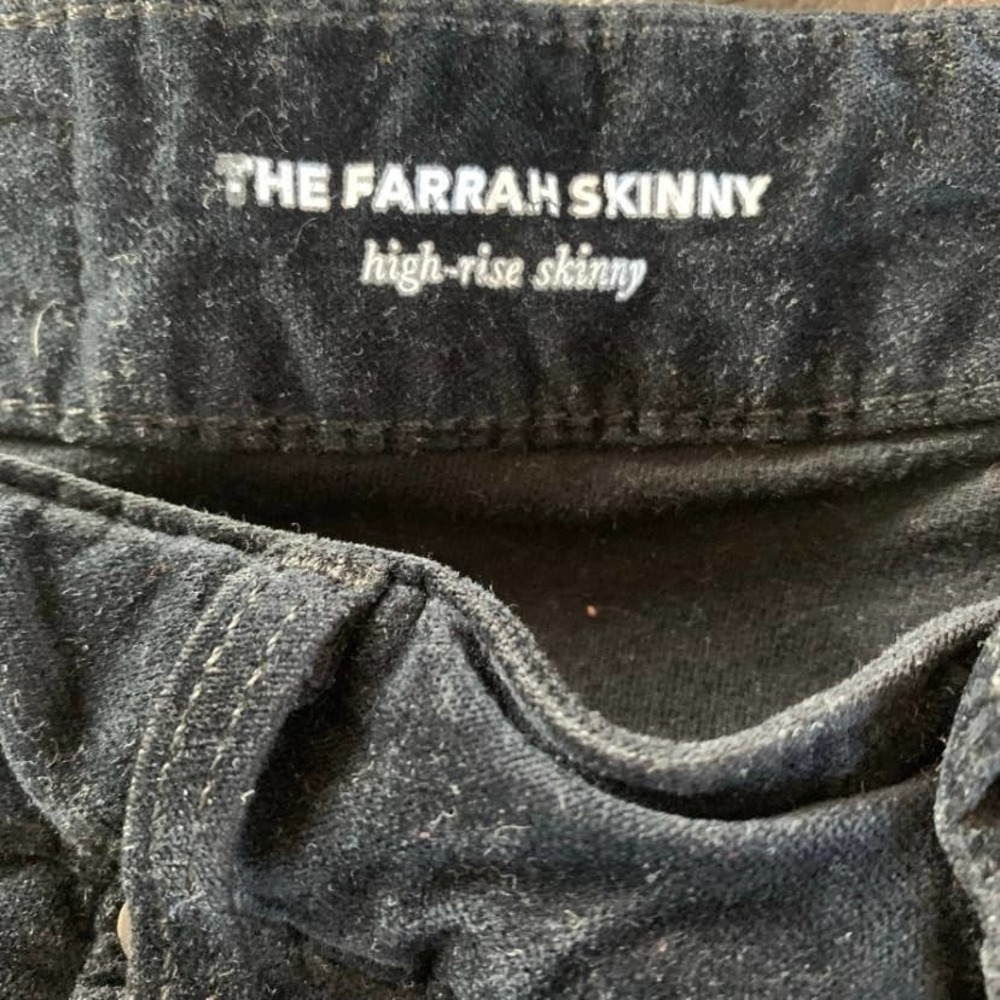 AG Adriano Goldschmied The Farrah Skinny High Rise Skinny Jeans In Black Size 27 - Picture 12 of 12